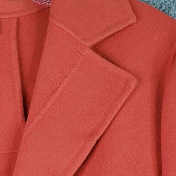 Talbots Blazer Women's Size 10 Orange Wool Long Sleeve Open Jacket - Picture 4 of 9